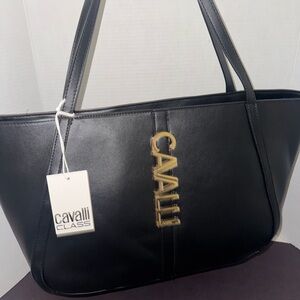 Cavalli Class Black Sandra Tote Bag BNWT